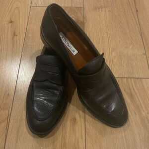 Ann Taylor Black Leather Closet Staple Loafers